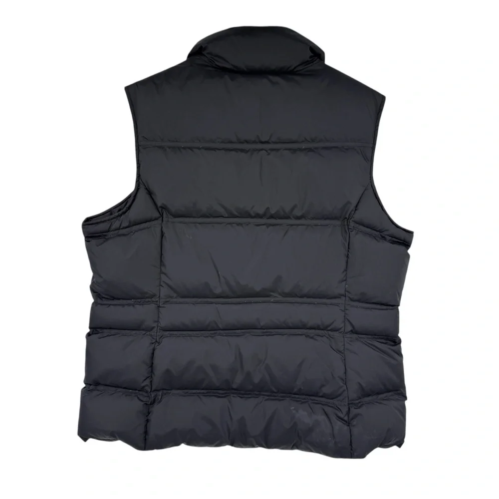 Lands End Womens Down Vest Size Large 14-16 Black Puffer Snap Outdoors - Picture 3 of 7